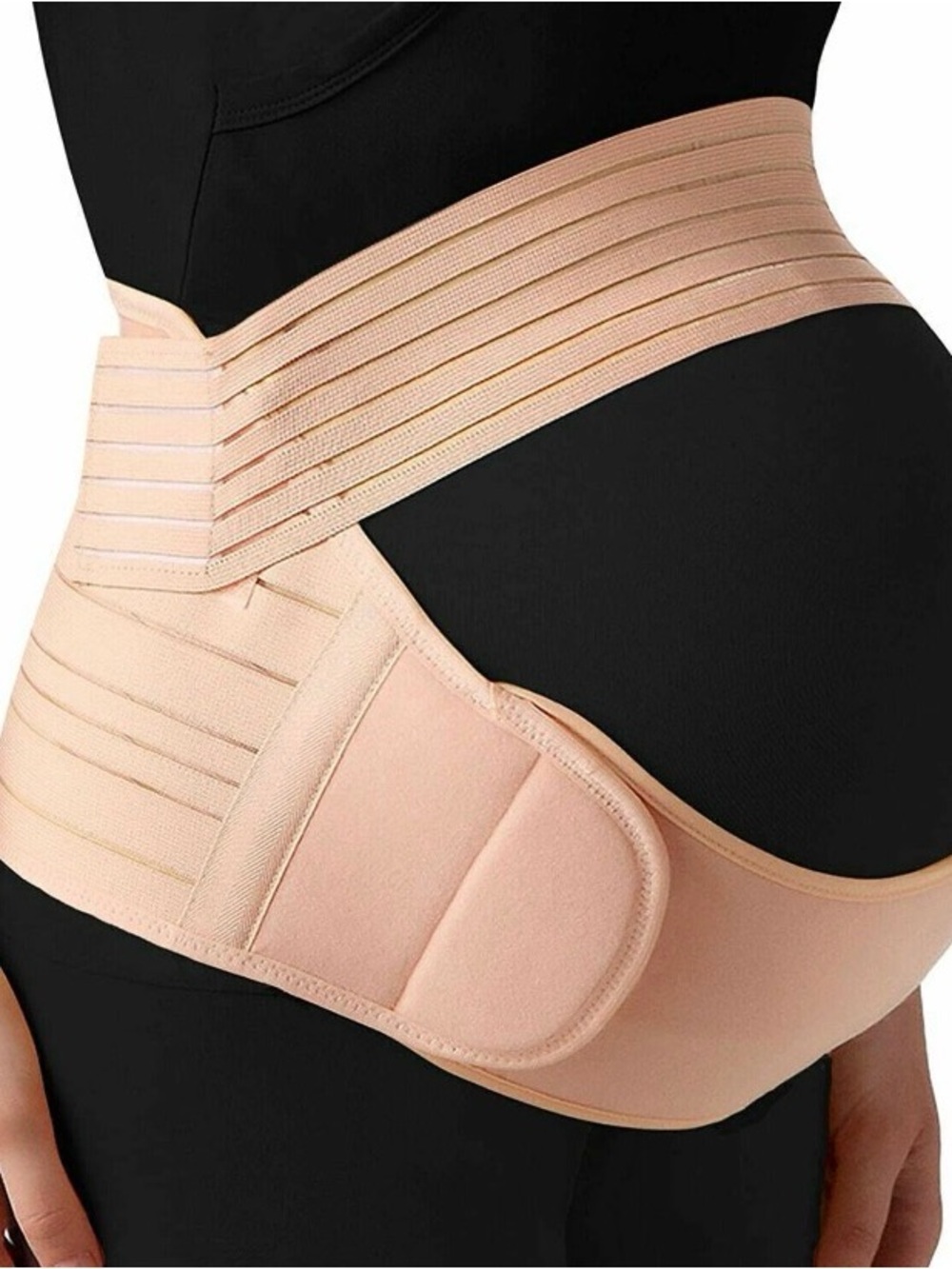 BabiesRUs Cream Abdominal Support Belt with Adjustable Elastic Panels
